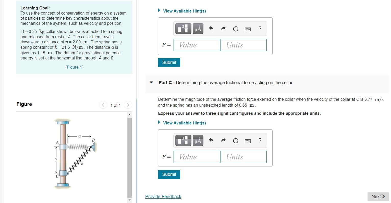 Solved Part A - Determining the velocity of the collar at C | Chegg.com