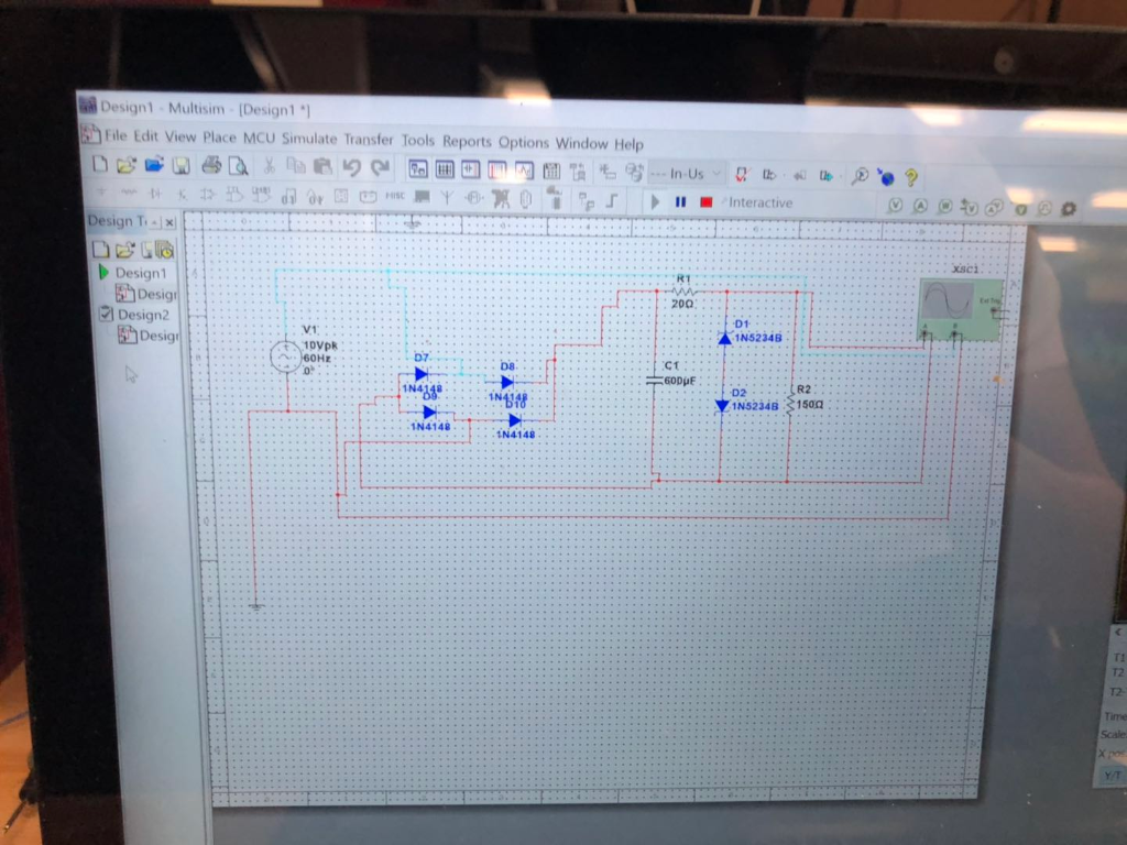 Solved Design1 Multisim- [Design1 File Edit View Place MCU | Chegg.com
