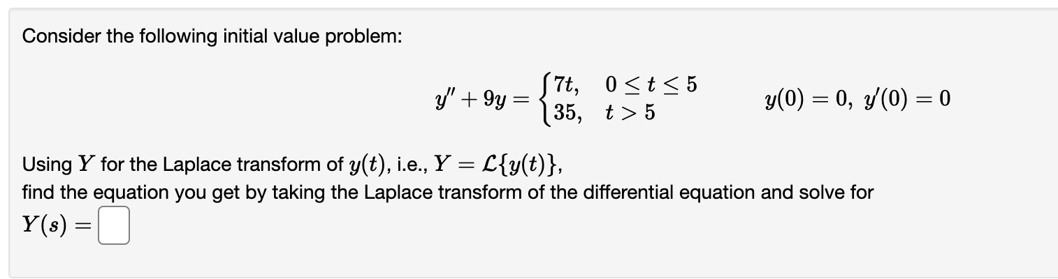 Solved Consider The Following Initial Value Problem: | Chegg.com