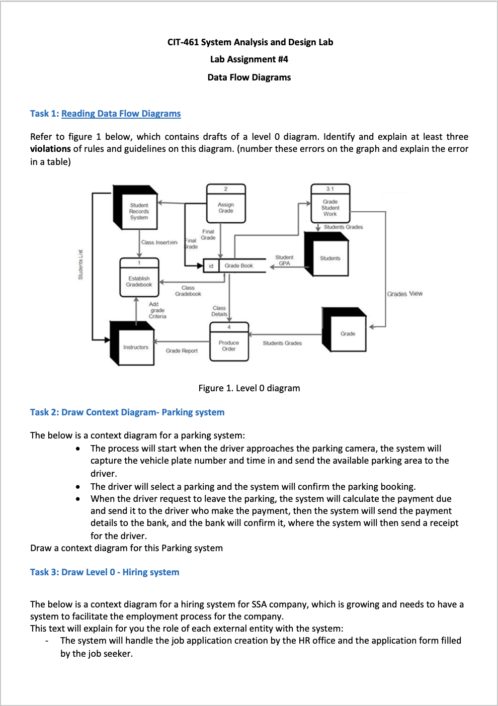 Solved Cit 461 System Analysis And Design Lab Lab Assignment 