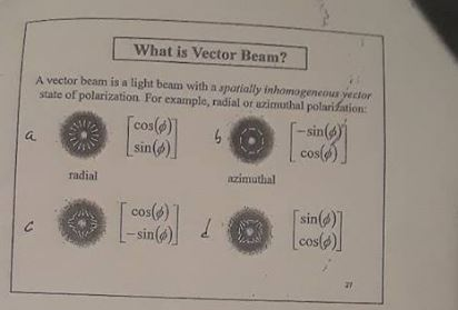 Solved What is Vector Beam? A vector beam is a light beam | Chegg.com