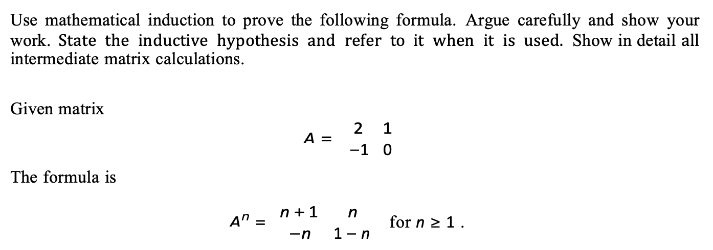 Solved Use mathematical induction to prove the following | Chegg.com