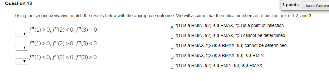 Solved Question 18 3 points Save Answe Using the second | Chegg.com