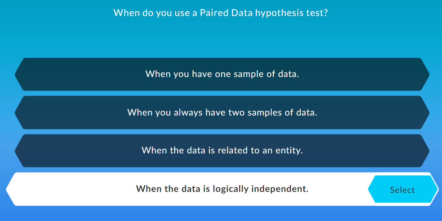 hypothesis test paired data