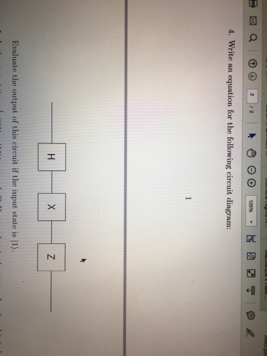 Solved 125% 4. Write an equation for the following circuit | Chegg.com