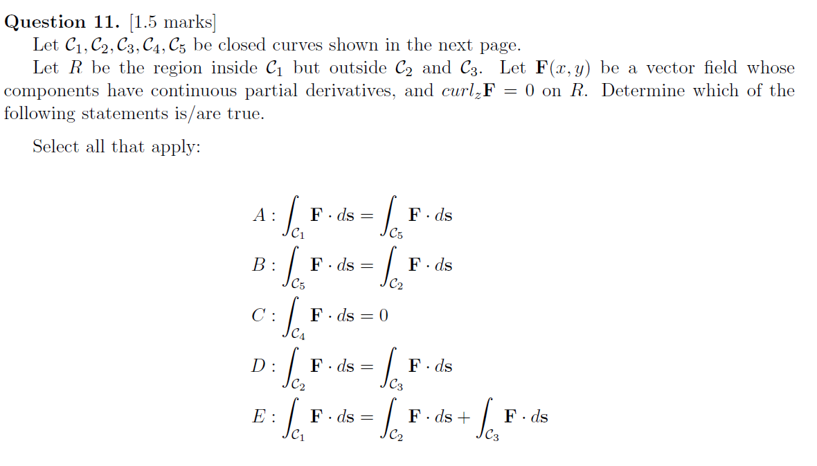 Solved Question 11. (1.5 marks] Let C1, C2, C3, C4,C5 be | Chegg.com