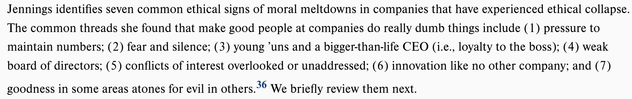 Solved Which three of the “Seven Signs of Ethical Collapse” | Chegg.com