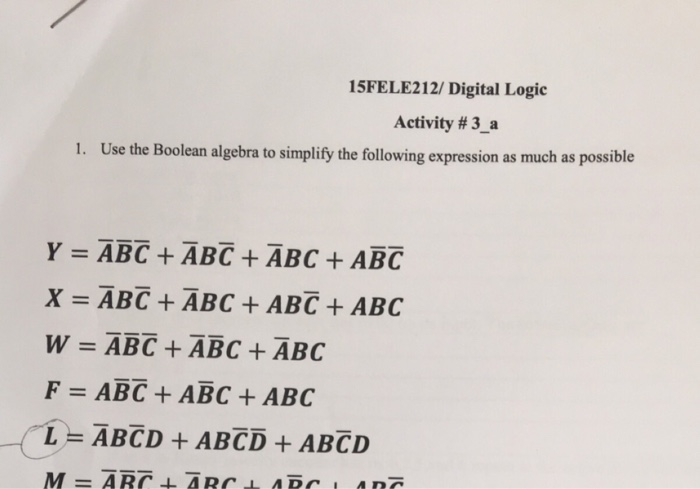 Solved 15FELE212/ Digital Logic Activity # 3-a 1. Use the | Chegg.com