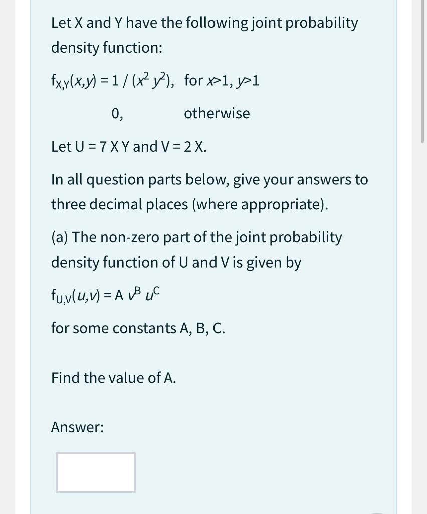 Solved Let X and Y have the following joint probability | Chegg.com