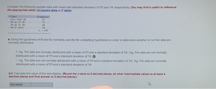 Solved Consider the following sample data with mean and | Chegg.com