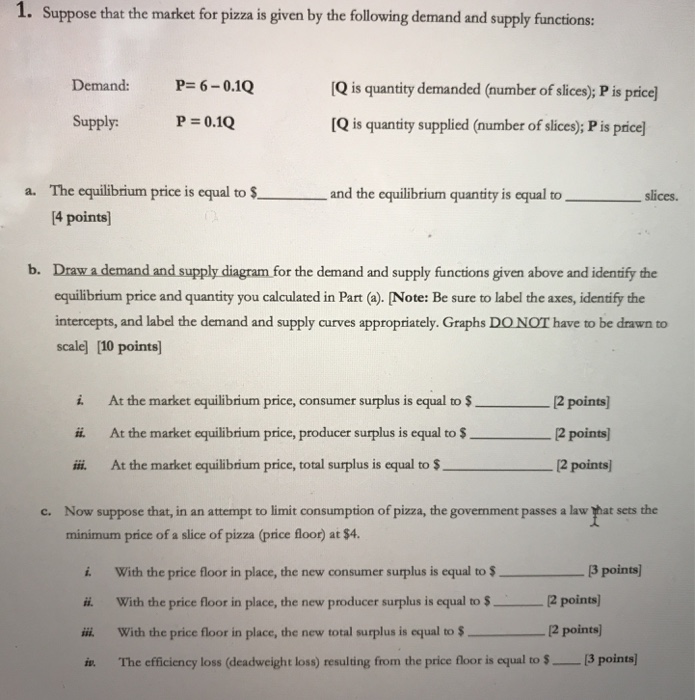 On A Supply And Demand Diagram Quantity Demanded Equals Quantity ...
