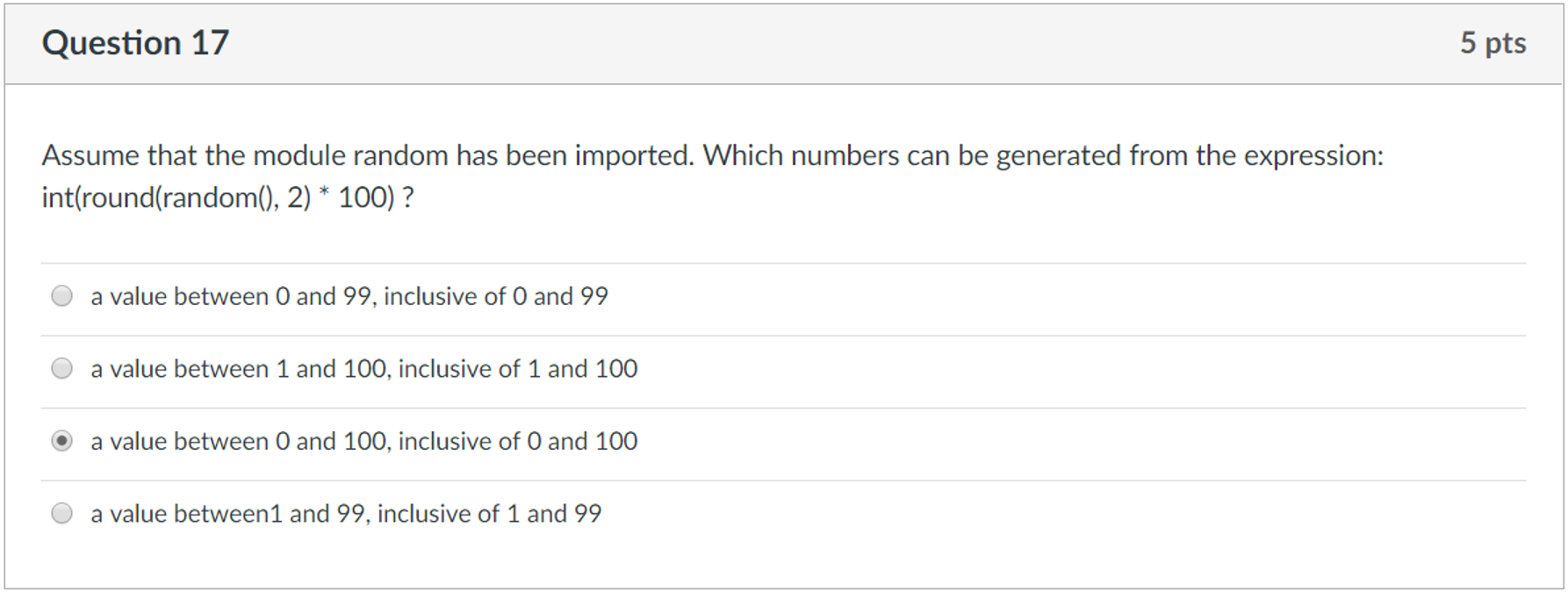 Solved Question 1 5 pts Given the code segment below: if | Chegg.com