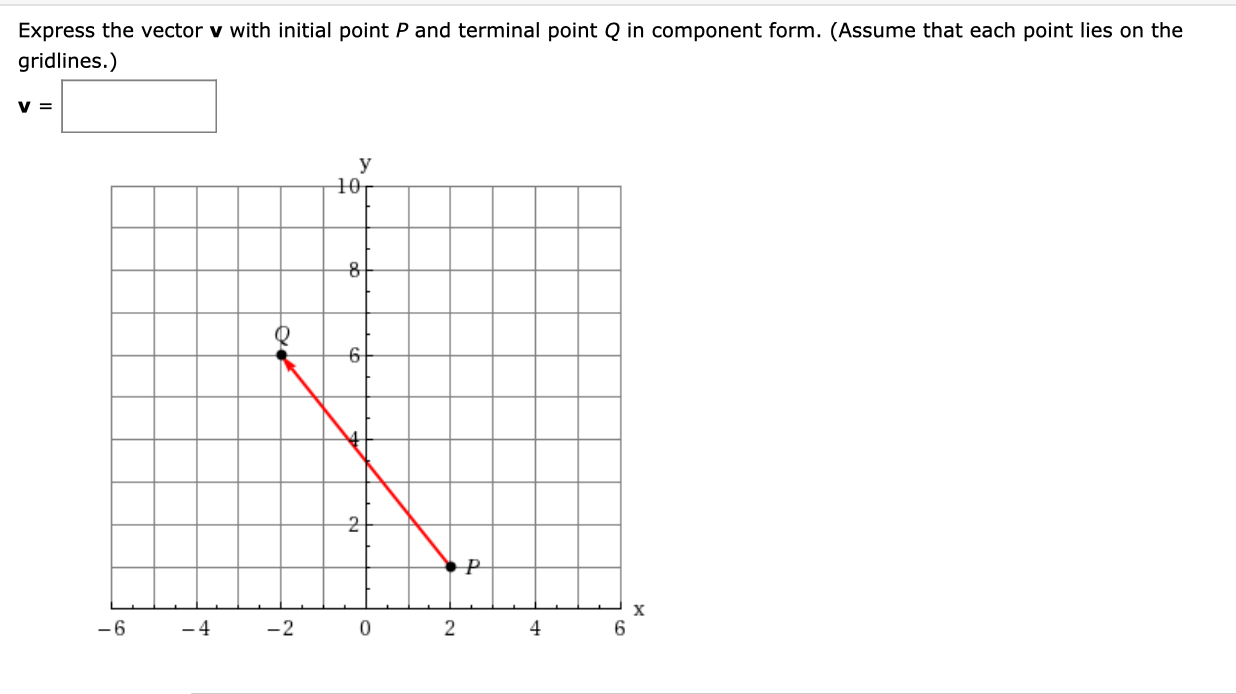 Solved Express The Vector V With Initial Point P And | Chegg.com