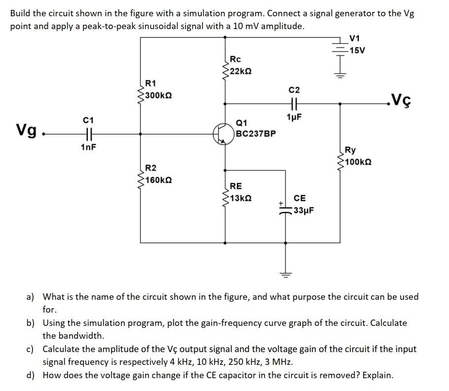 Solved Build the circuit shown in the figure with a | Chegg.com