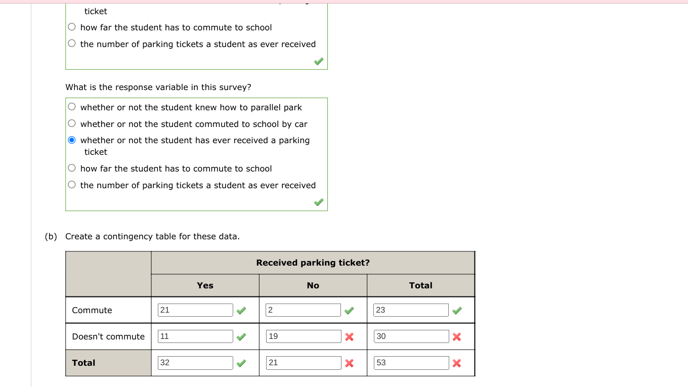 Solved whether or not the student knew how to parallel park | Chegg.com