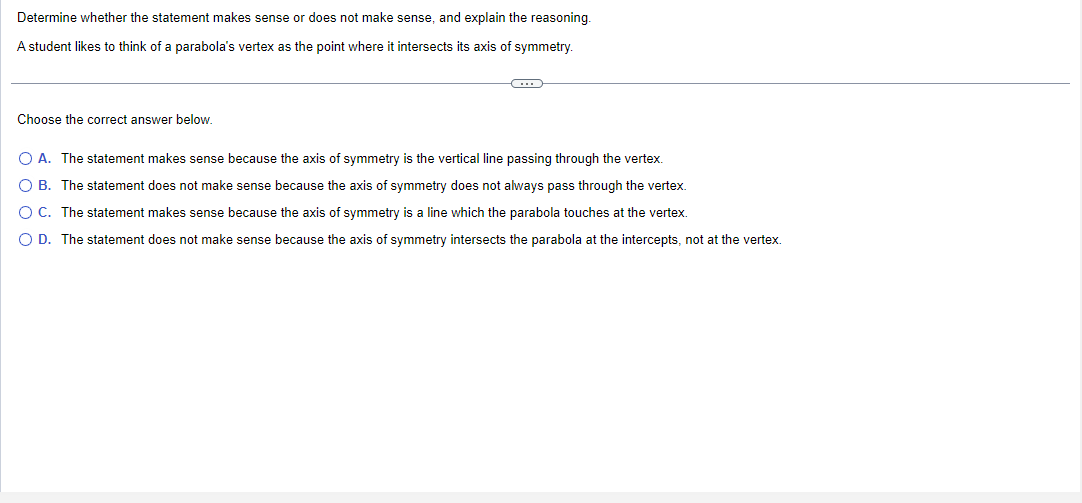 Solved Determine whether the statement makes sense or does | Chegg.com