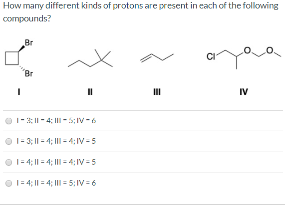 Solved How many different kinds of protons are present in | Chegg.com