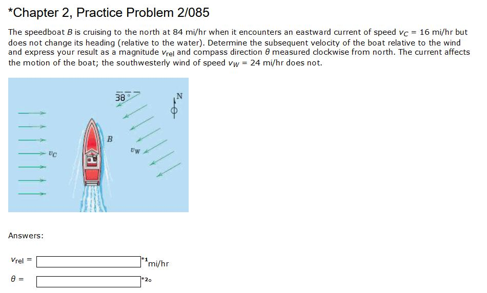 Solved *Chapter 2, Practice Problem 2/085 The Speedboat B Is | Chegg.com