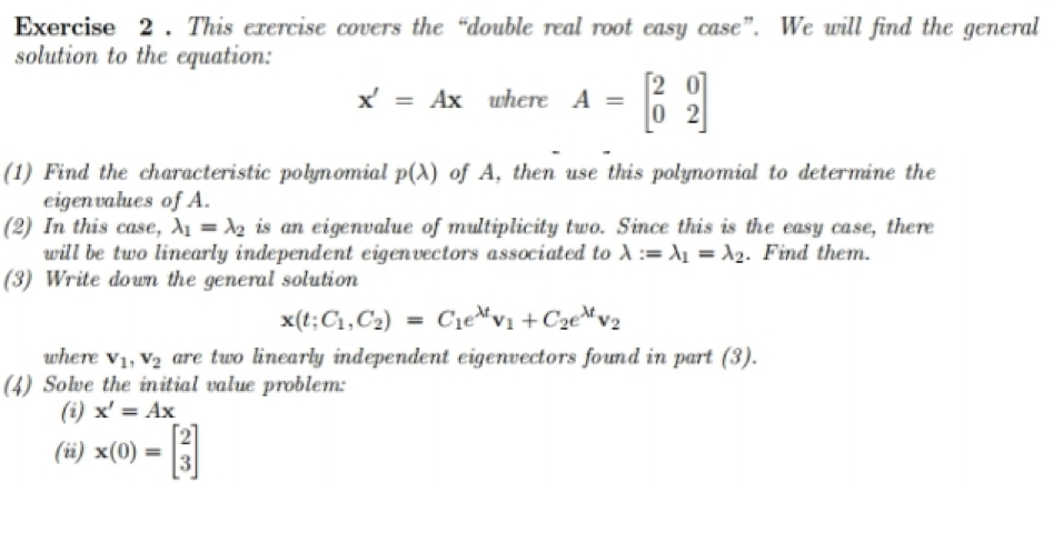 Solved Exercise 2 . This exercise covers the 