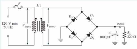 Solved Determine the ripple factor of the bridge rectifier | Chegg.com