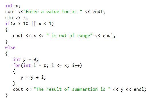 Solved int x; 11 cout