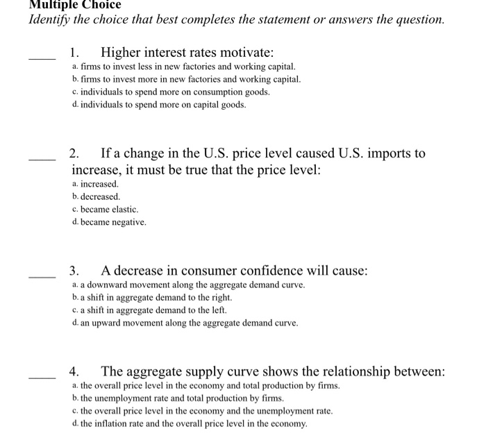 Solved Multiple Choice Identify the choice that best | Chegg.com