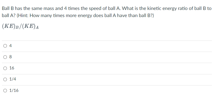 Solved Ball B Has The Same Mass And 4 Times The Speed Of | Chegg.com