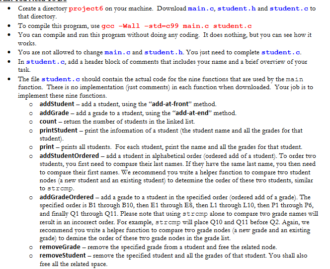 Please help in C language only. Please read | Chegg.com