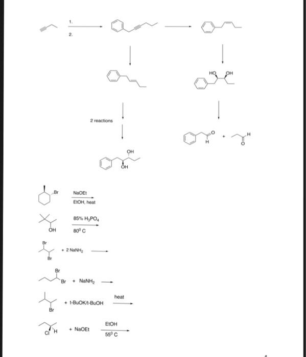 Solved Complete the following reactions by drawing the | Chegg.com
