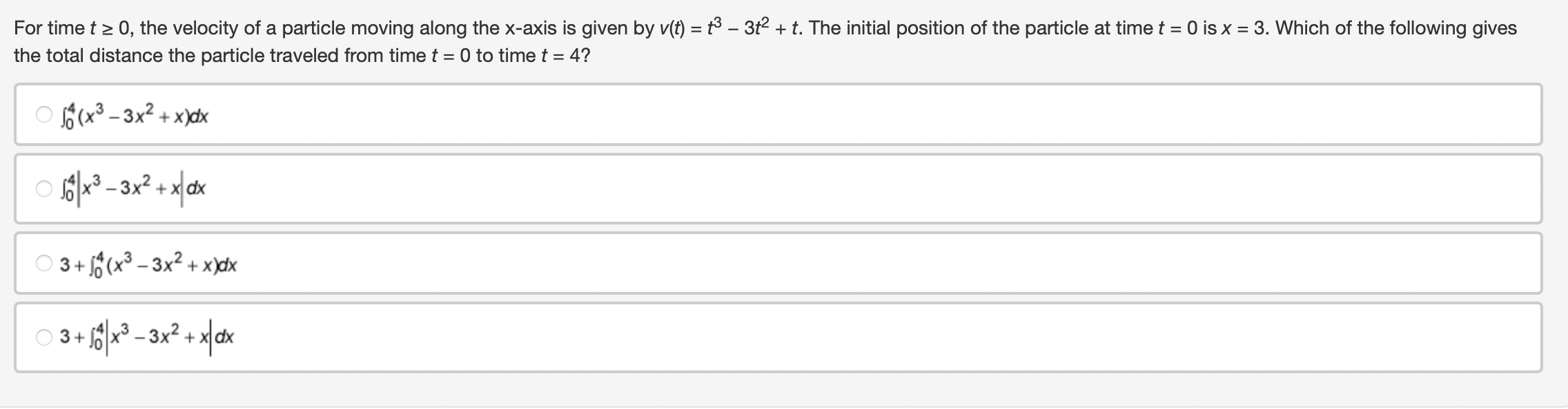 Solved For time t > 0, the velocity of a particle moving | Chegg.com