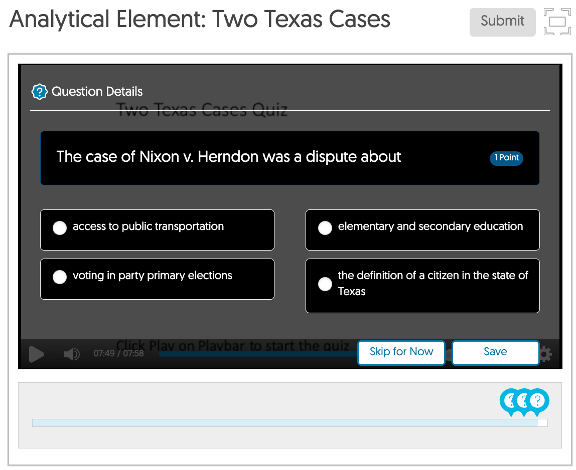 Analytical Element: Two Texas Cases Analytical | Chegg.com