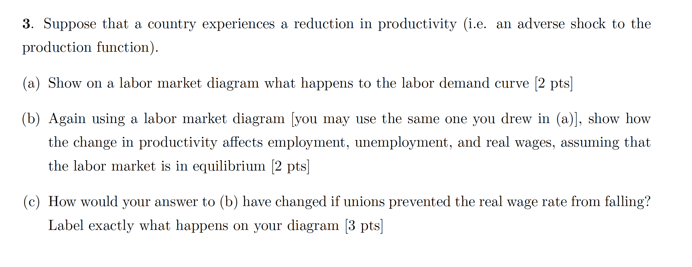 Solved 3. Suppose that a country experiences a reduction in | Chegg.com