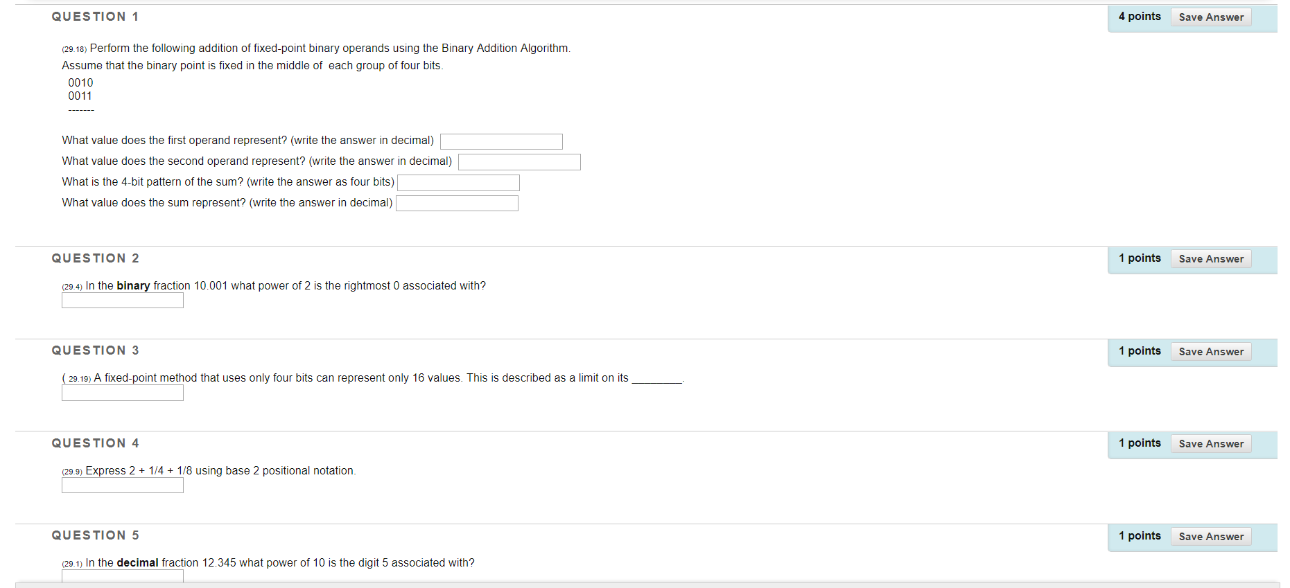 Solved QUESTION 1 4 points Save Answer (29.18) Perform the | Chegg.com
