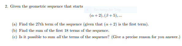 Solved 2. Given the geometric sequence that starts | Chegg.com