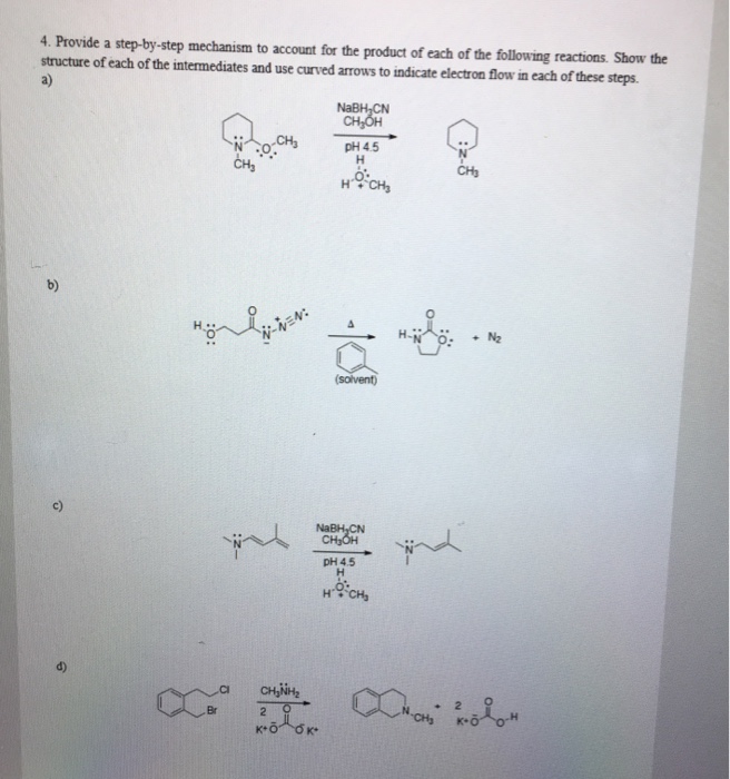 Solved 4. Provide a step-by-step mechanism to account for | Chegg.com