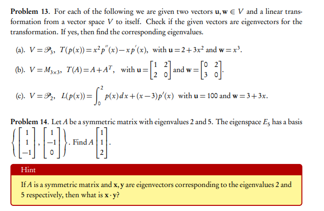 Solved Problem 13 For Each Of The Following We Are Given Chegg Com