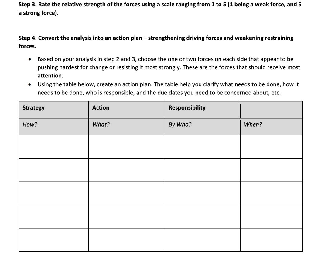 Solved Step 1. Define the problem and the change objective | Chegg.com