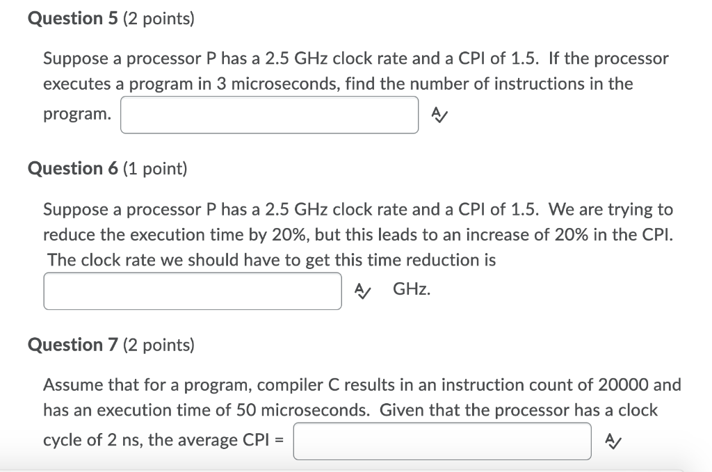 Solved Question 1 (1 Point) Suppose It Takes 200 Ns To Run A | Chegg.com