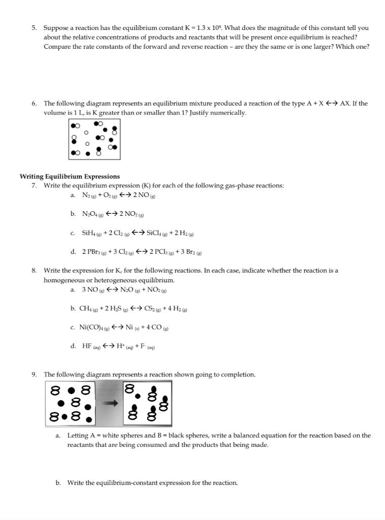 Solved 5. Suppose a reaction has the equilibrium constant | Chegg.com
