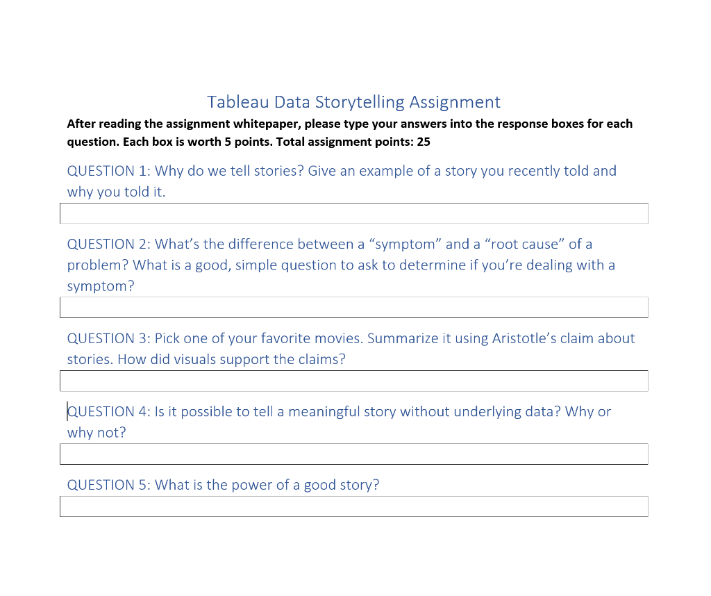 data storytelling assignment