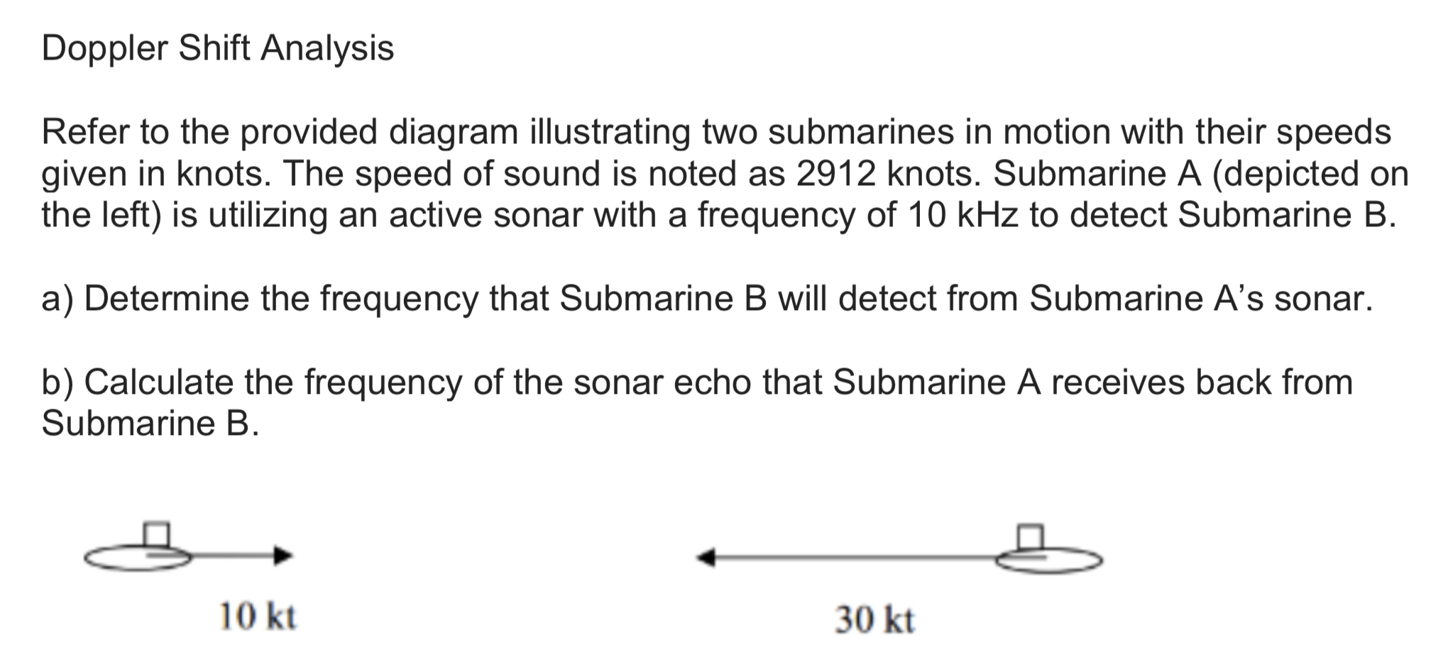Solved Doppler Shift Analysis Refer to the provided diagram | Chegg.com