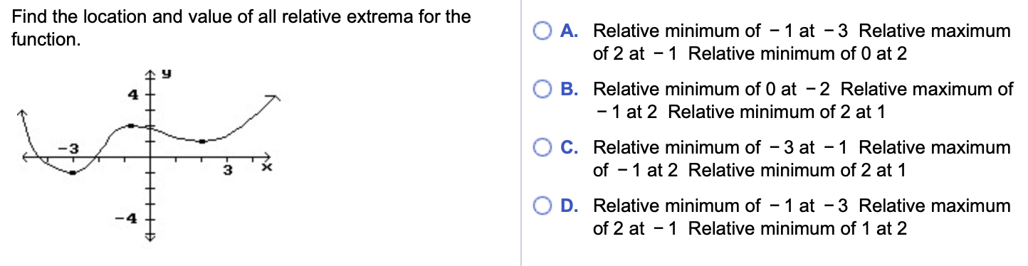 Solved Find the location and value of all relative extrema | Chegg.com
