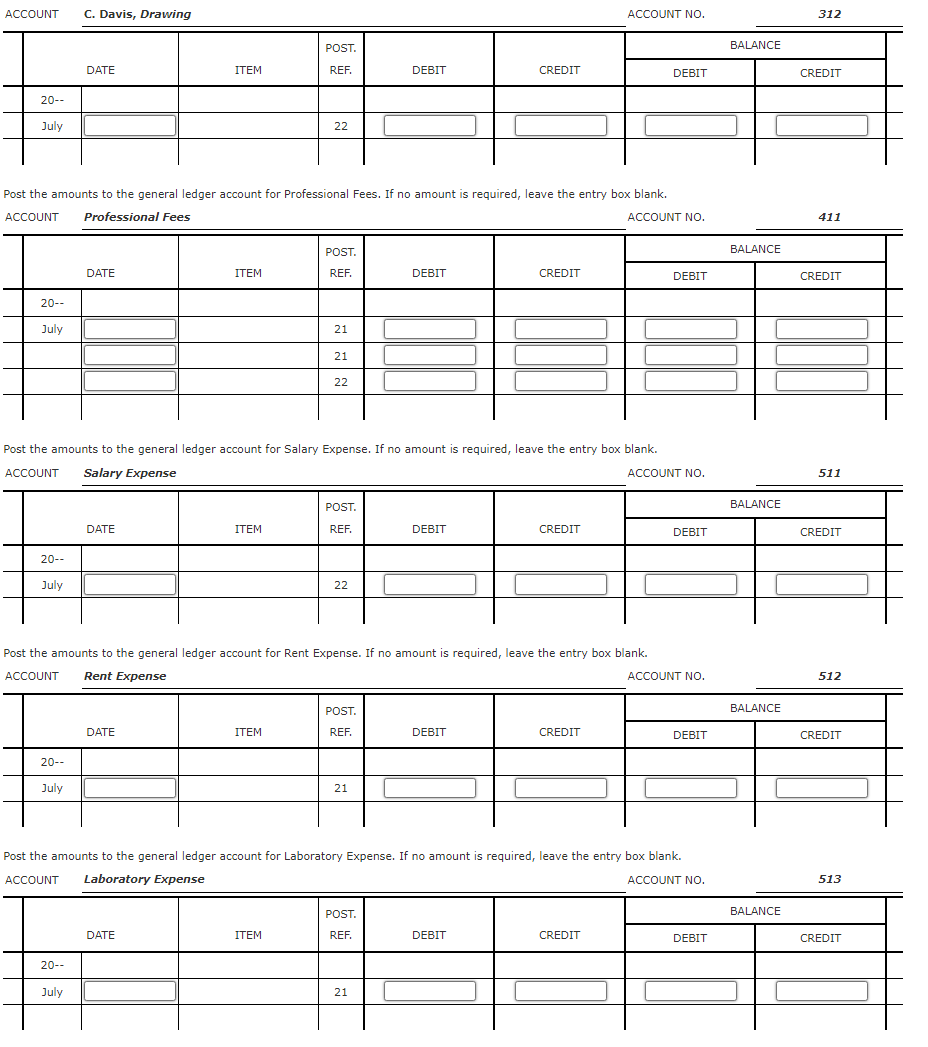 Solved Dr. Davis completed the following transactions during