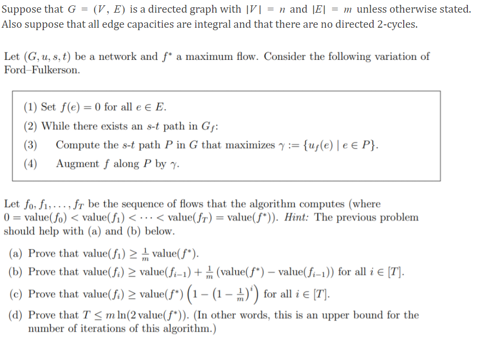 Suppose that G = (V, E) is a directed graph with |V] | Chegg.com