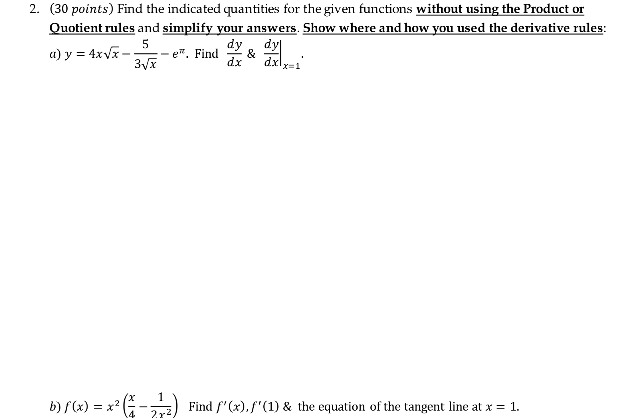 Solved 2 30 Points Find The Indicated Quantities For The