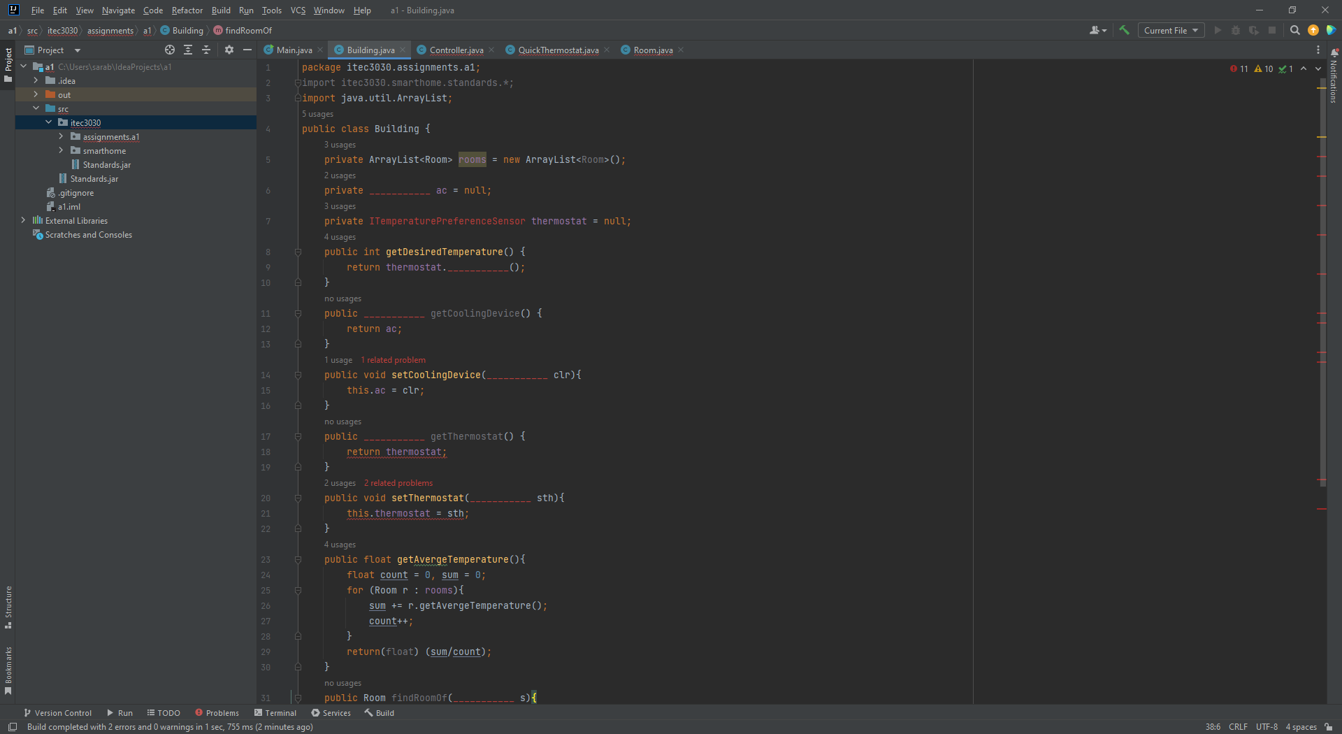 Solved c) itec3030>assignments > a 1 (C) Main >⊙p C) | Chegg.com