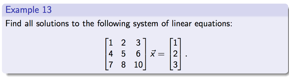 Solved Example 13 Find all solutions to the following system | Chegg.com