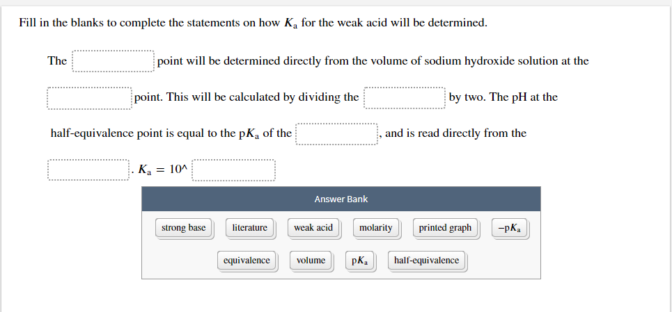 Solved Fill In The Blanks To Complete The Statements On H