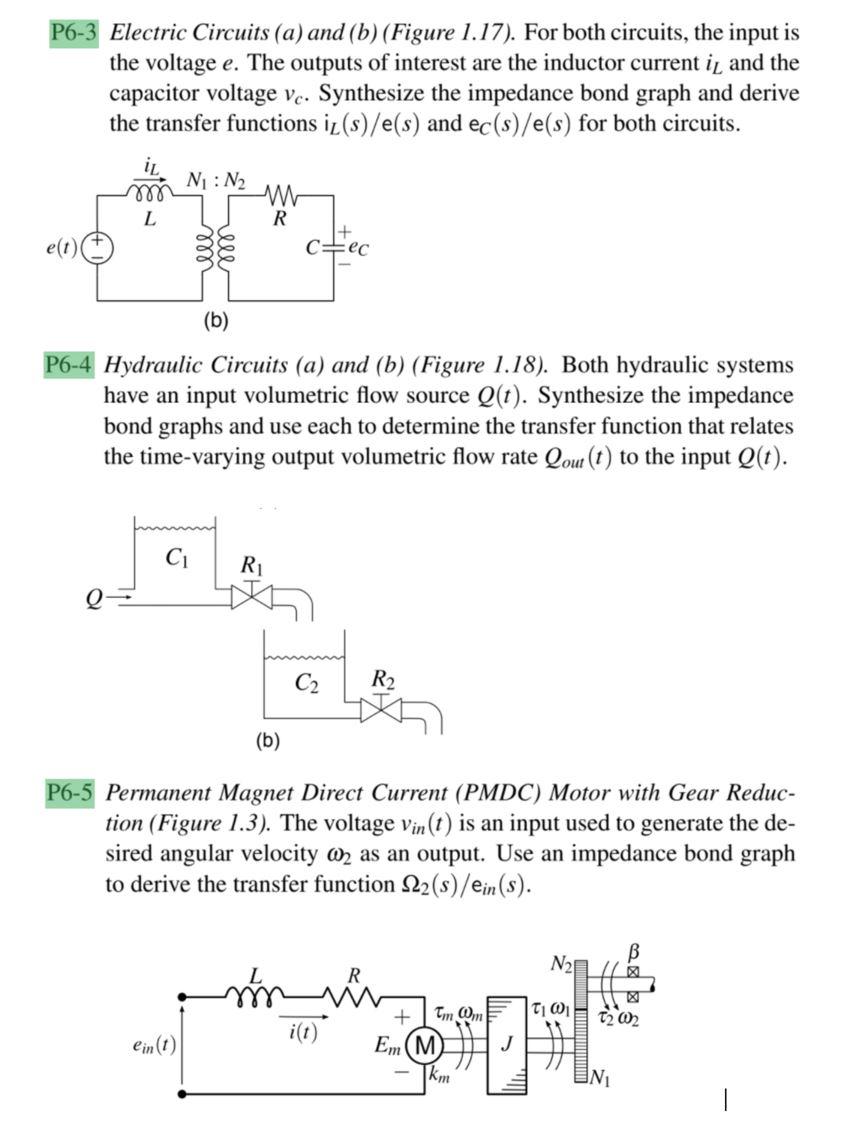 P6-3 Electric Circuits (a) and (b) (Figure 1.17). For | Chegg.com