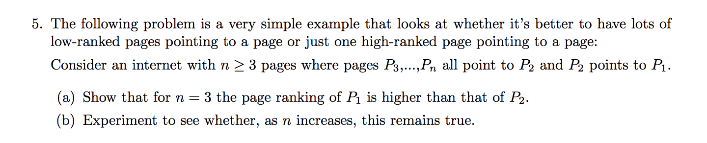 Solved 5. The following problem is a very simple example | Chegg.com